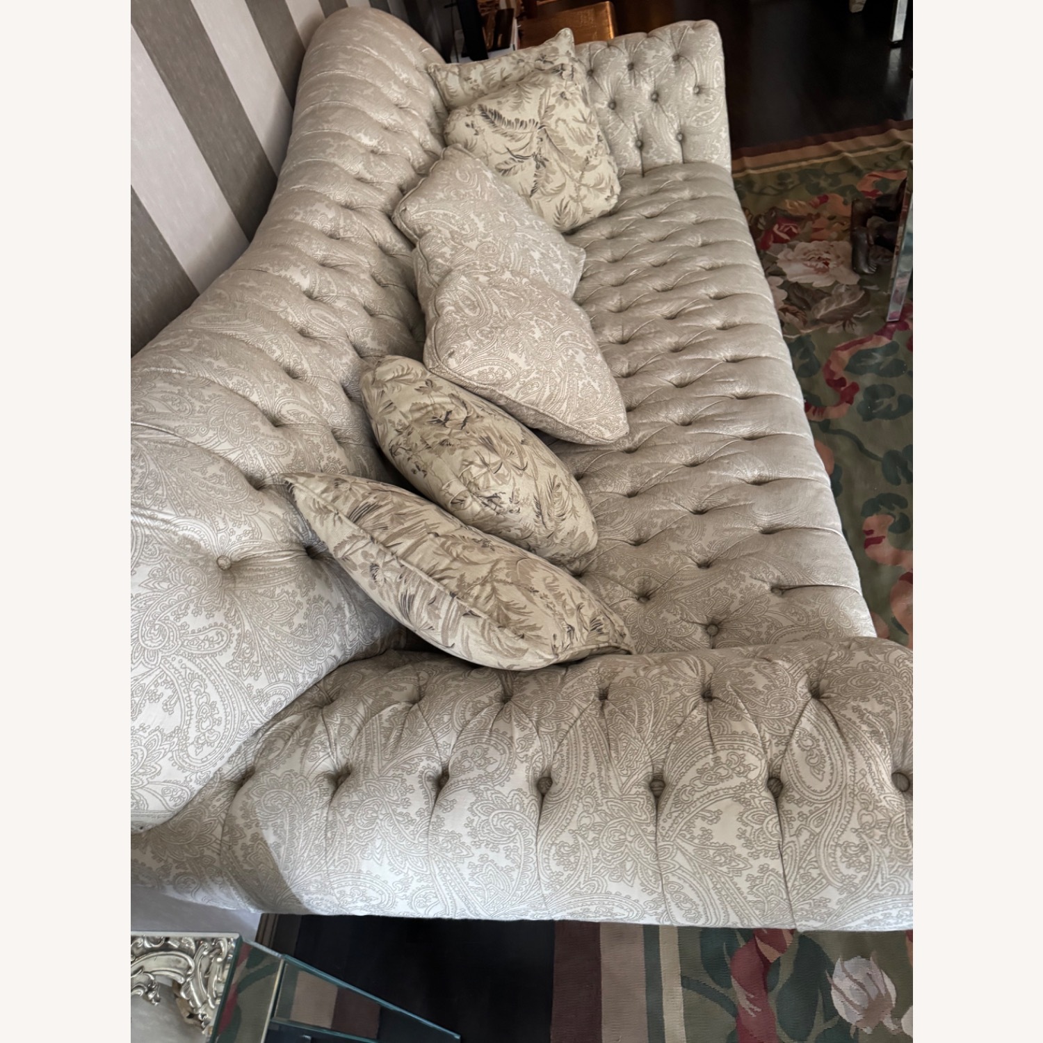 Ralph Lauren Light Gray Fabric 3+ Seater Sofa - image-5