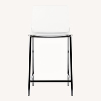 CB2 Vapor Transparent Metal Stools