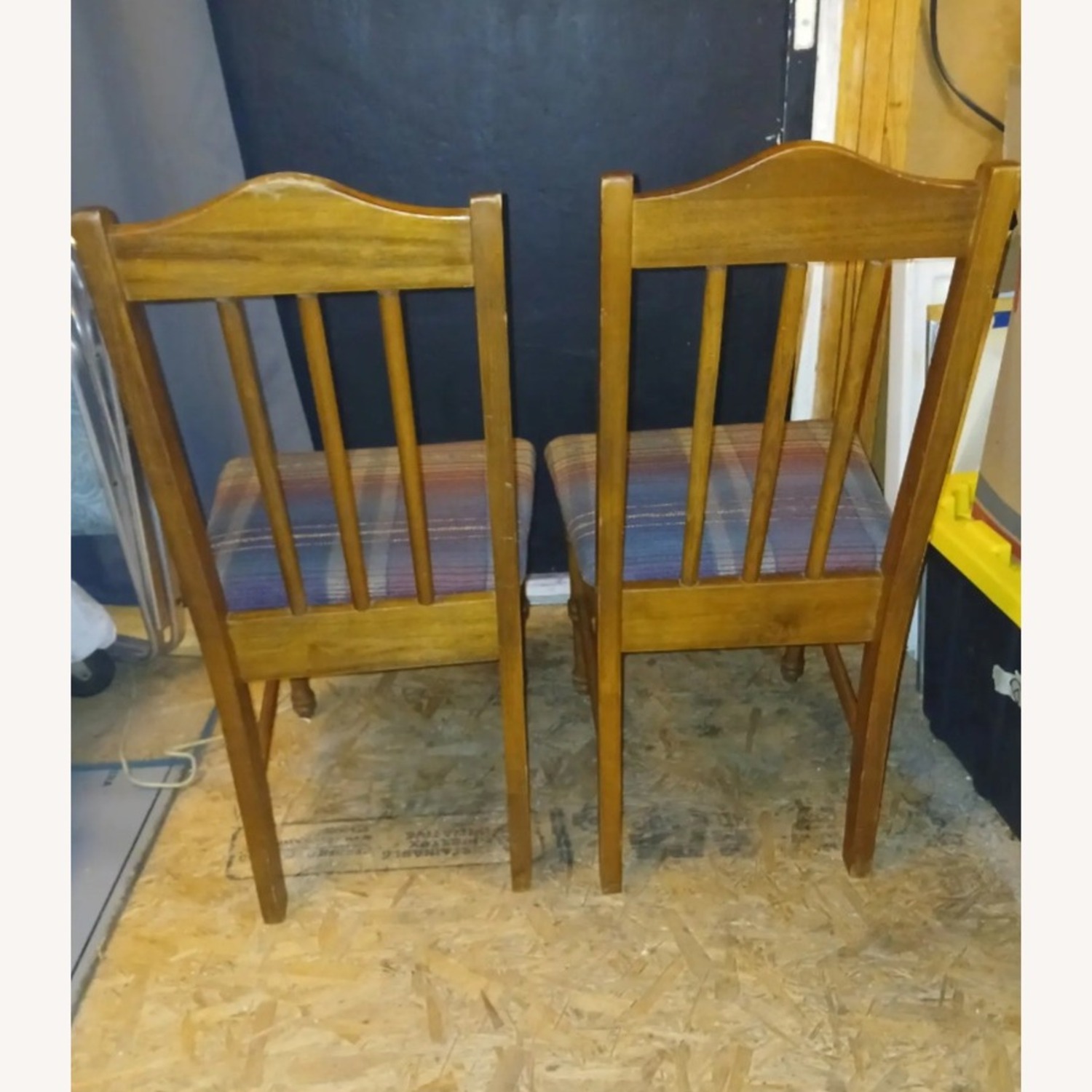  Vintage Oak Finish Dining Chairs - image-4