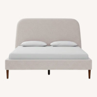 West Elm Camila Light Gray Fabric Queen Bed