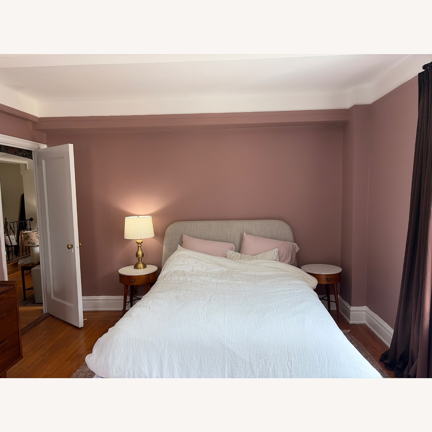 West Elm Camila Light Gray Fabric Queen Bed - image-2
