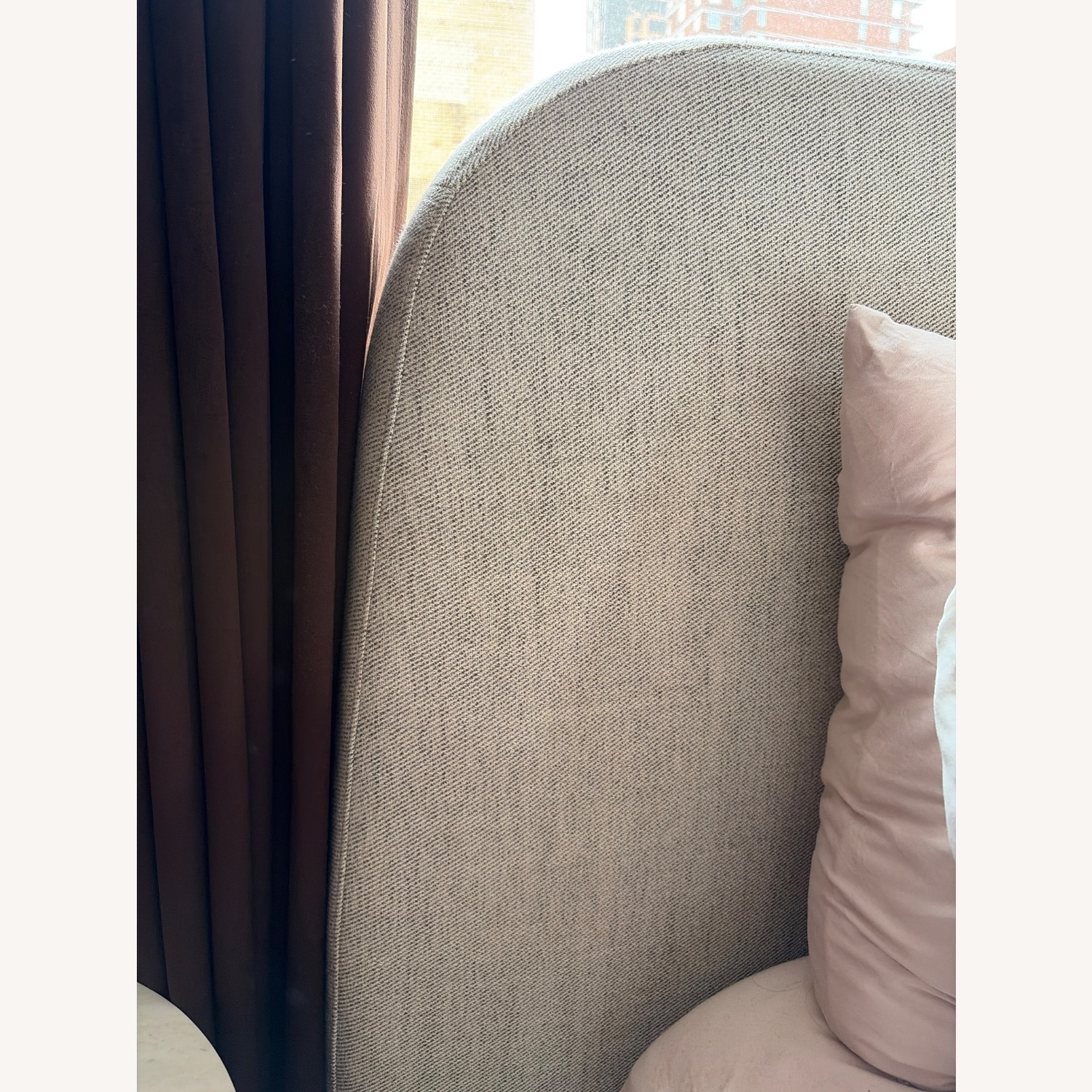 West Elm Camila Light Gray Fabric Queen Bed - image-4