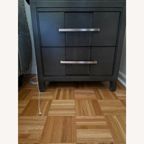 Used Wayfair Dark Gray Wood Nightstands for sale on AptDeco