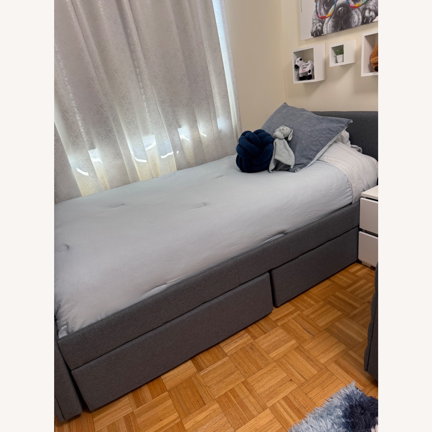 Wayfair Dark Gray Twin Bed - image-2