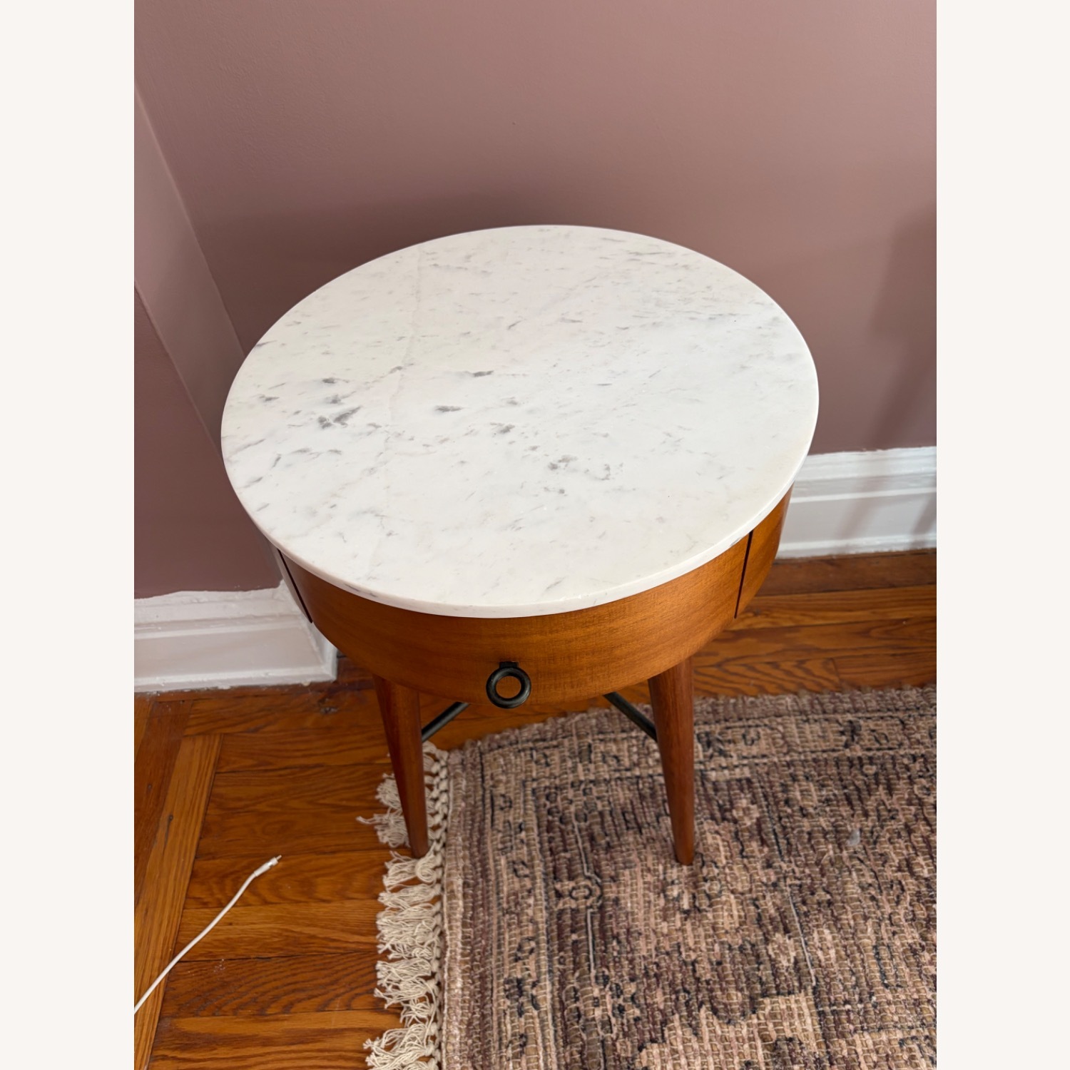 West Elm Penelope Dark Brown Wood Nightstand - image-2