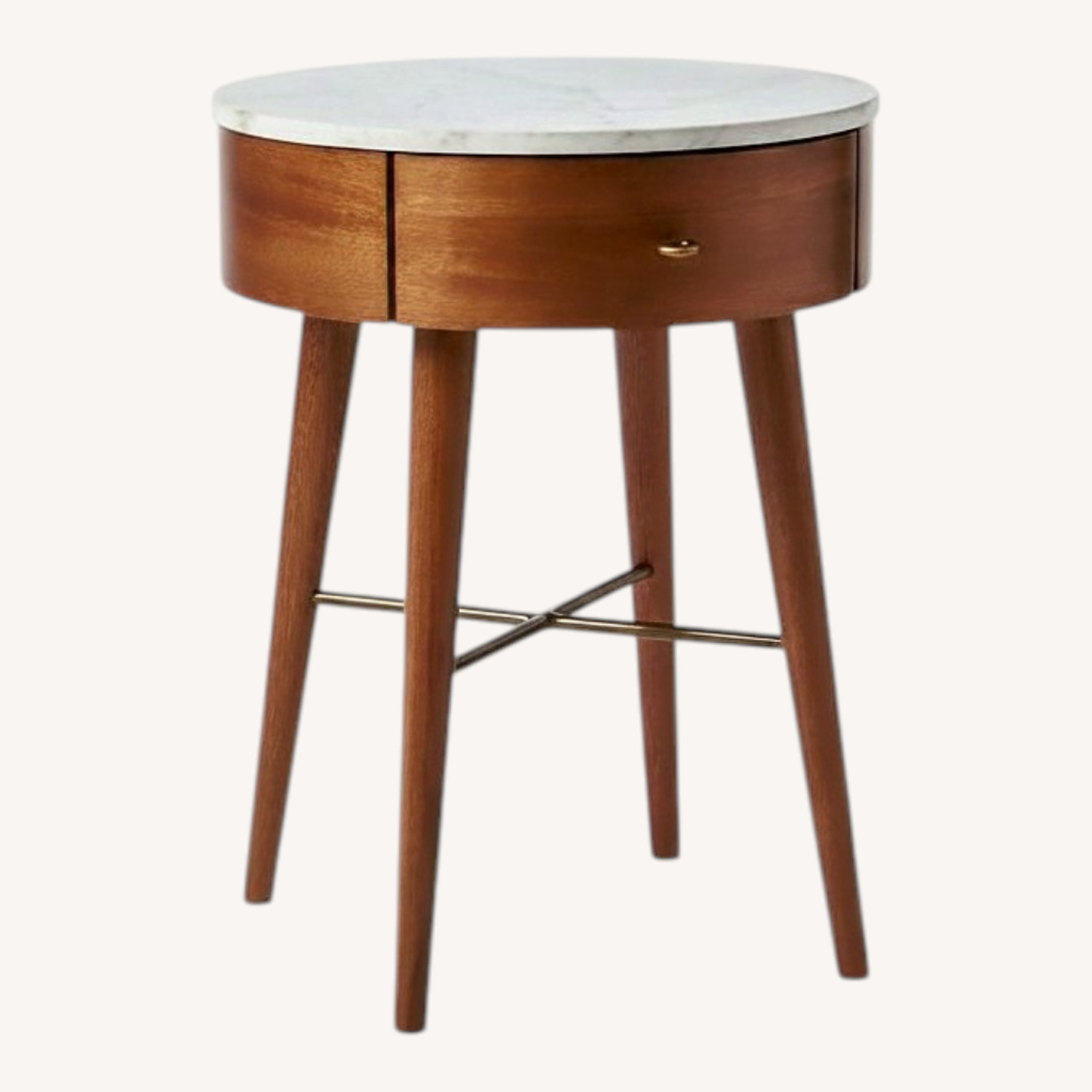 West Elm Penelope Dark Brown Wood Nightstand - image-0