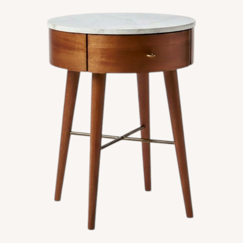 Used West Elm Penelope Dark Brown Wood Nightstand for sale on AptDeco