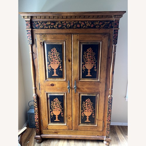 Used Drexel Pinehurst Painted Wood Armoire for sale on AptDeco