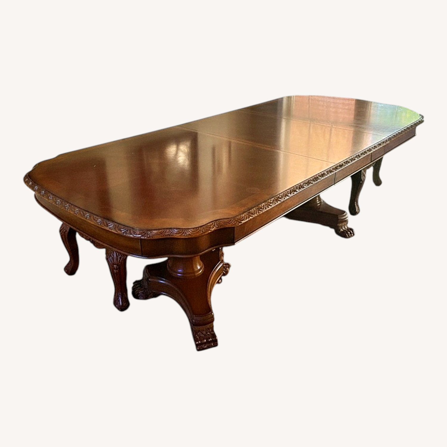 Ashley Furniture Dark Brown Wood Dining Table - image-0