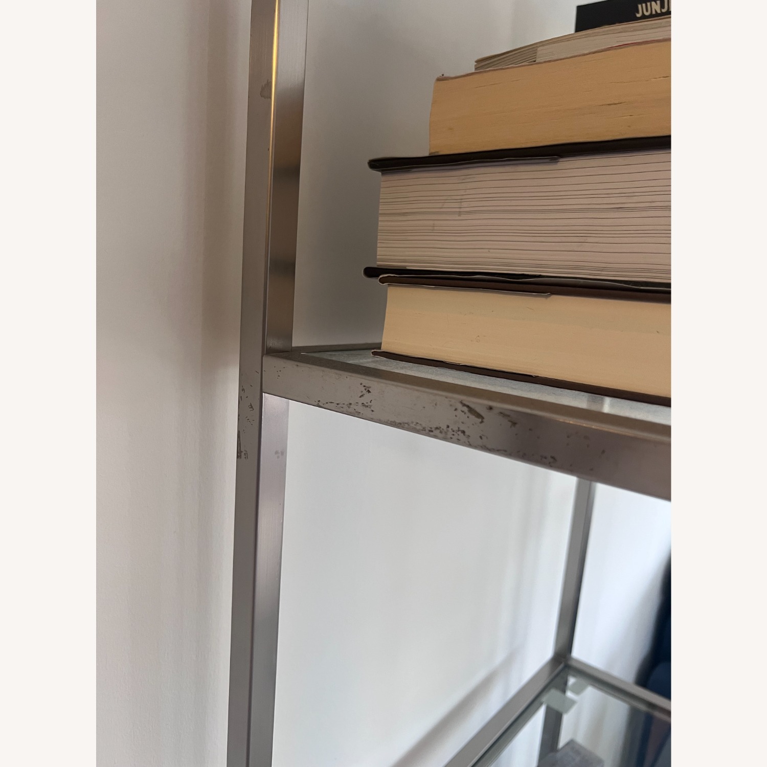 West Elm Narrow Silver Metal Bookcase - image-4