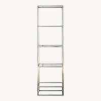 West Elm Narrow Silver Metal Bookcase