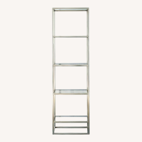 Used West Elm Narrow Silver Metal Bookcase for sale on AptDeco