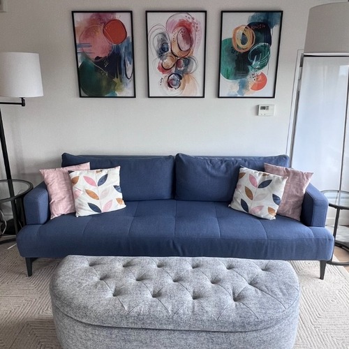 Used Article Solna 86" Blue Sleeper Sofa for sale on AptDeco
