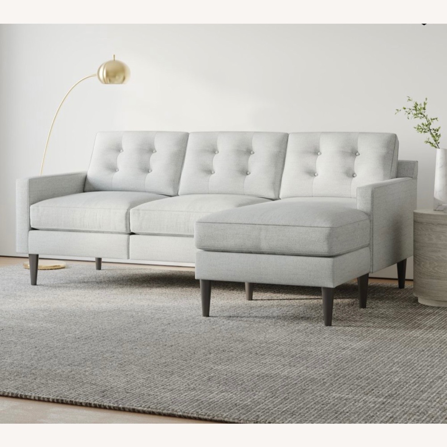 West Elm Drake Light Gray Fabric 3+ Seater Sofa - image-1