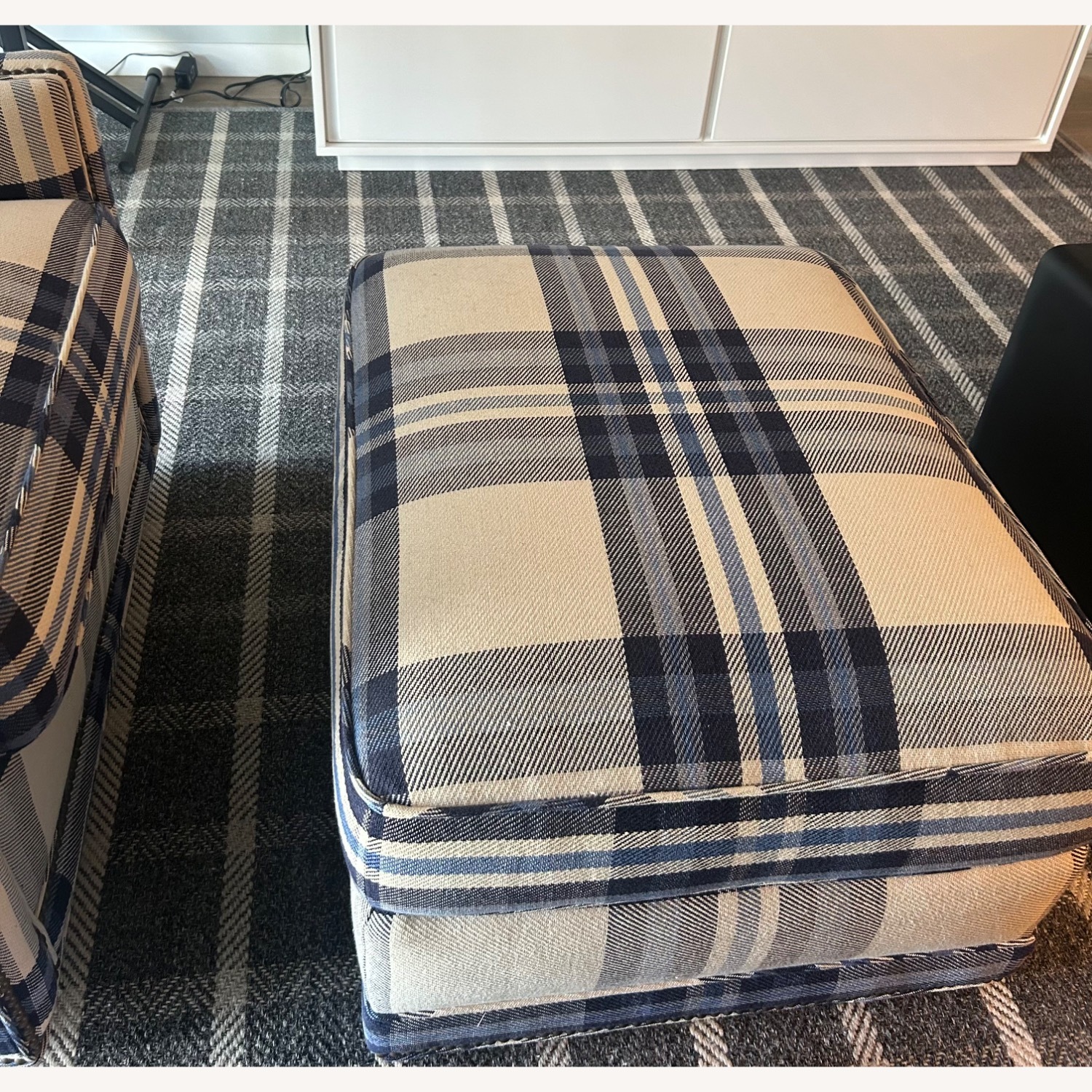 Plaid Ottoman - image-2