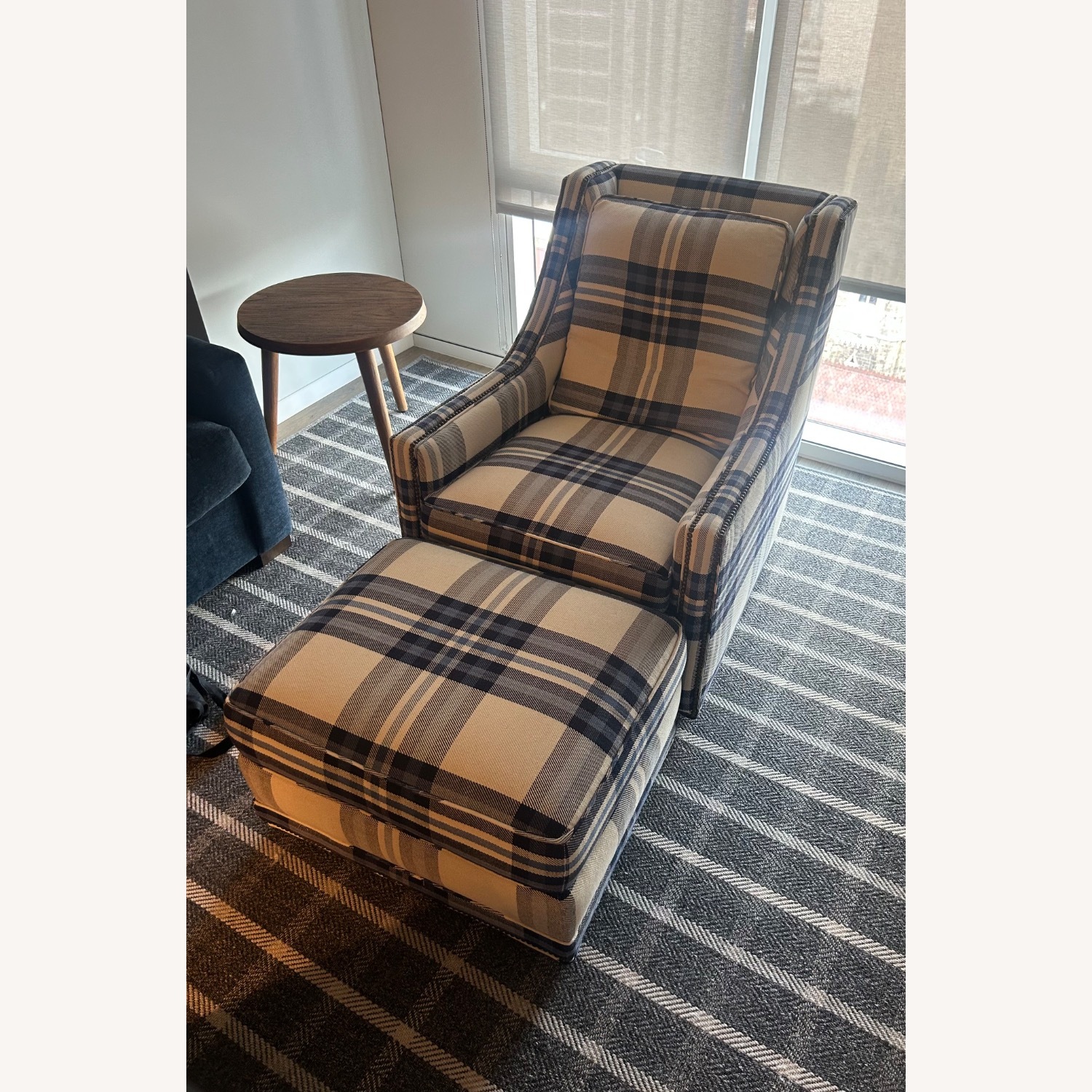 Plaid Ottoman - image-3
