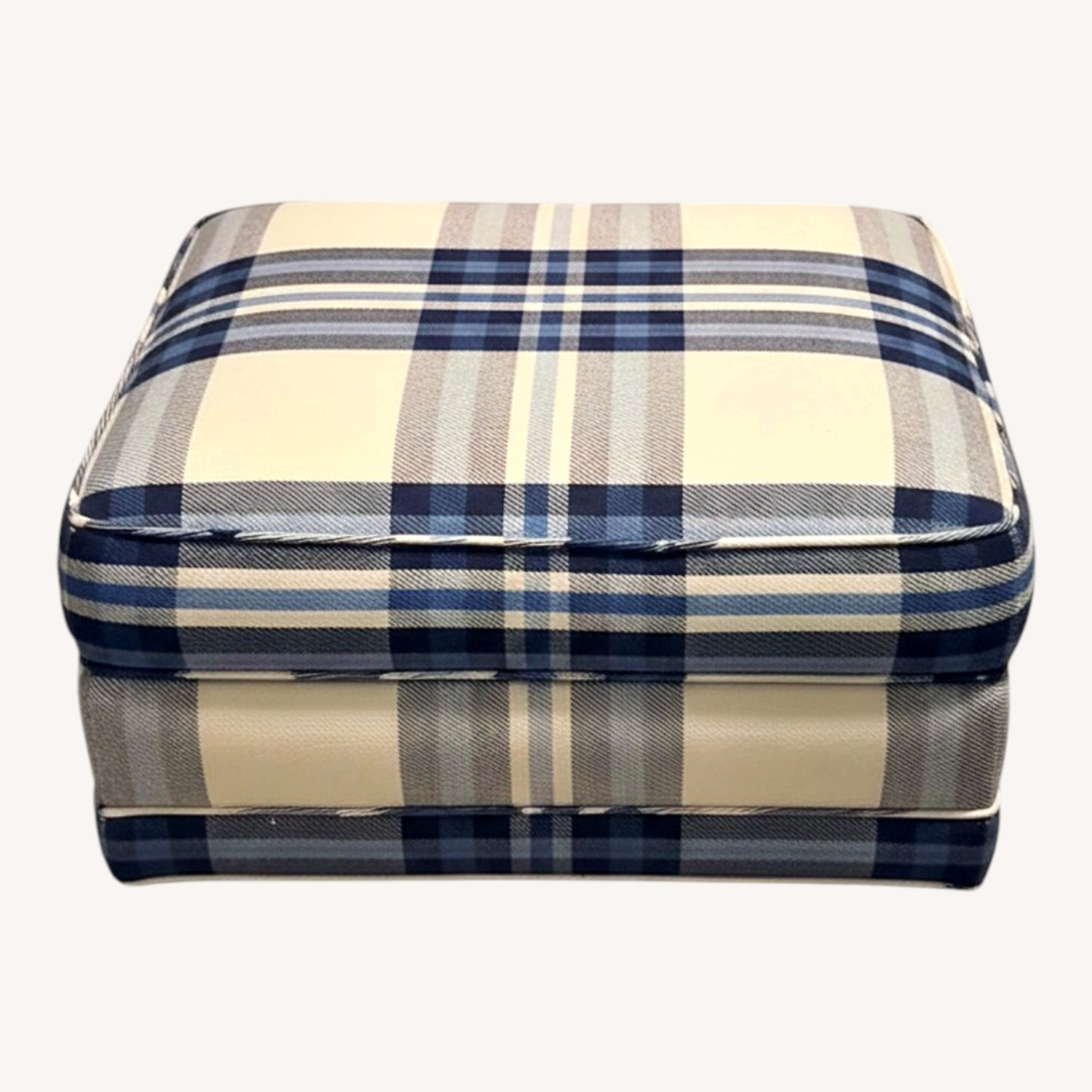 Plaid Ottoman - image-0