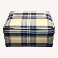 Plaid Ottoman
