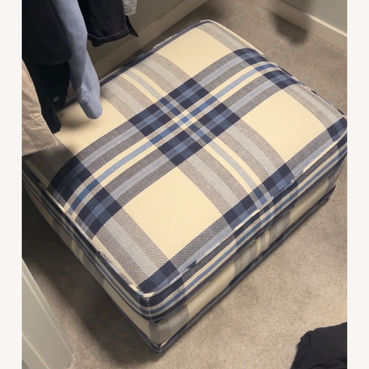 Plaid Ottoman - image-1