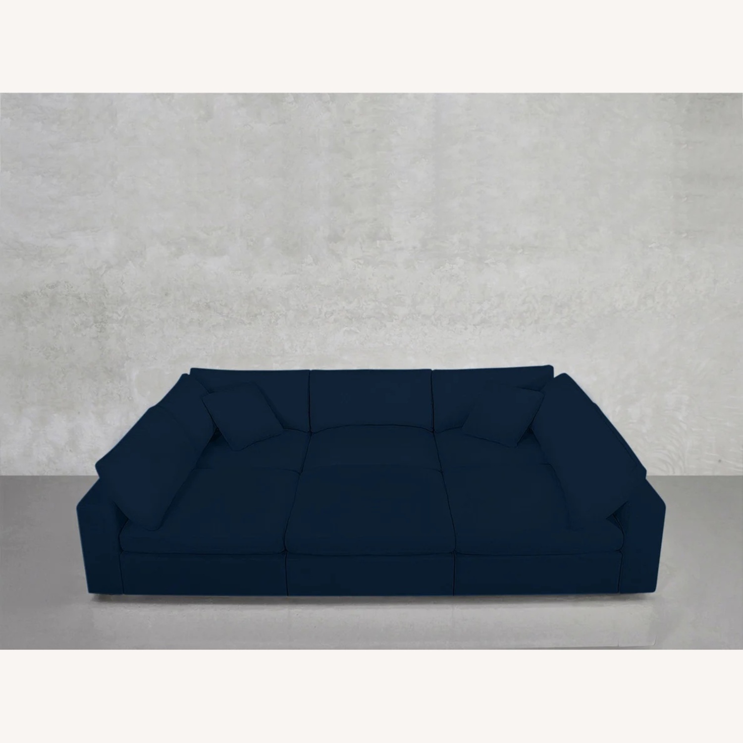 Seventh Avenue Blue Velvet 6 Piece Sectional Pit - image-4