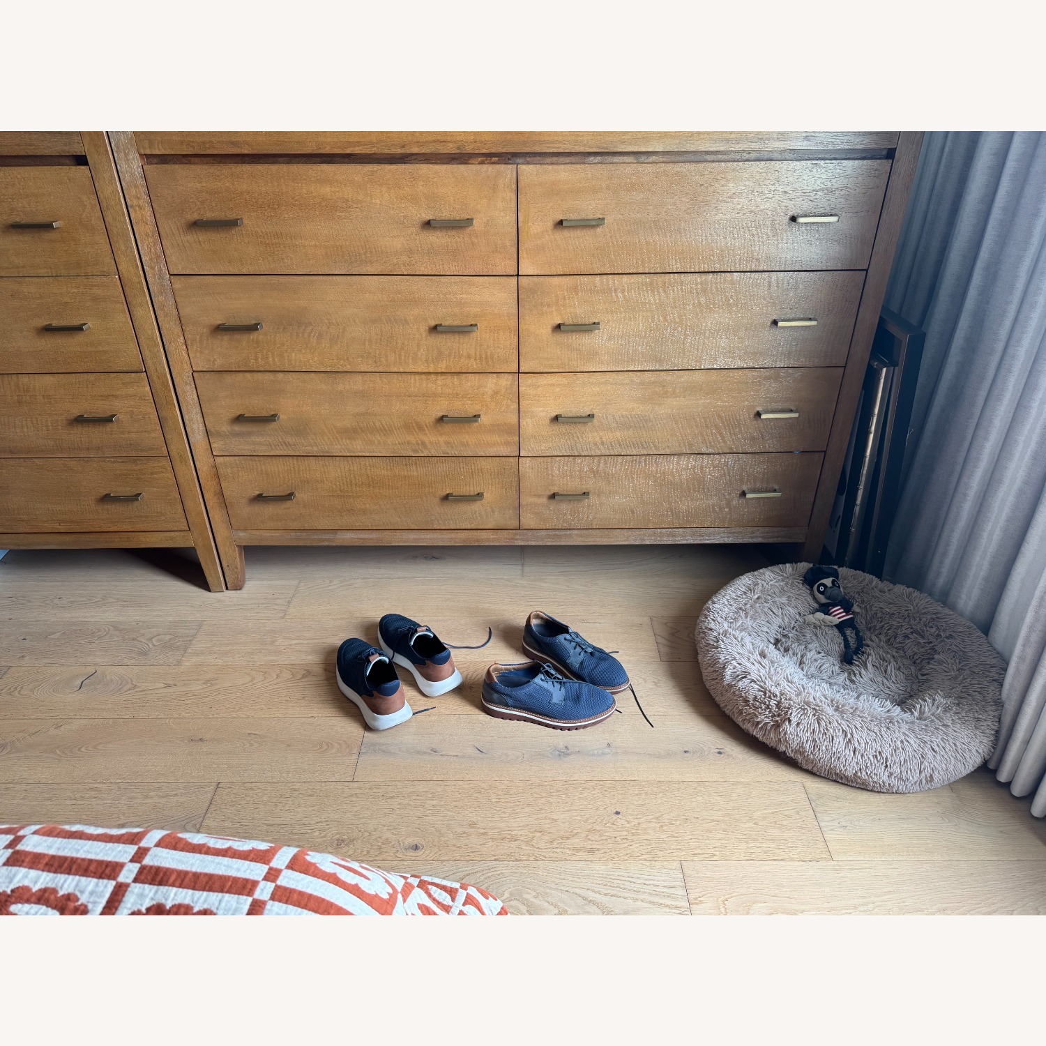 Dawson 65" Light Brown Wood 8-Drawer Dresser - image-1