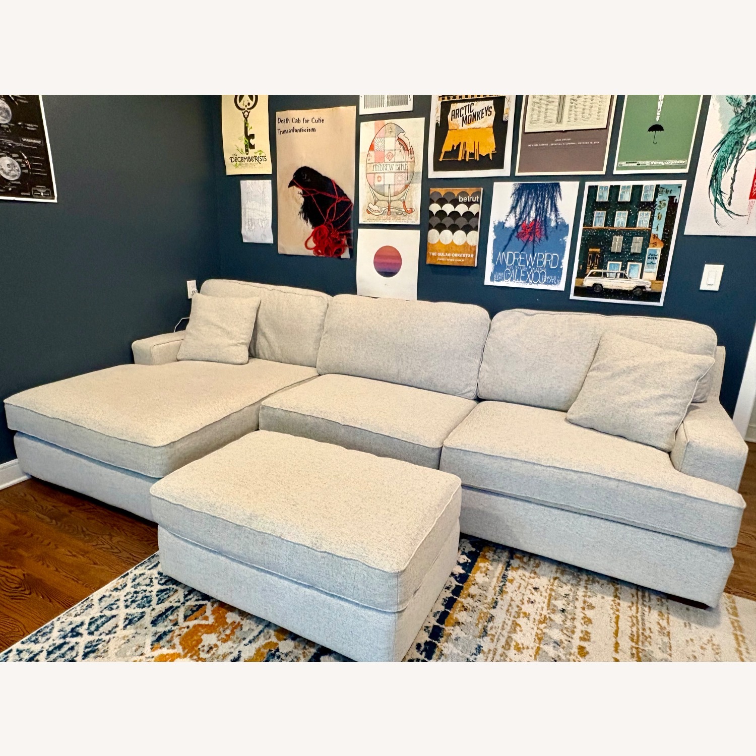 La-Z-Boy Paxton Sectional + Ottoman, Natural - image-2