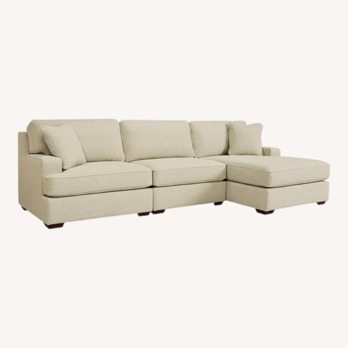 Used La-Z-Boy Paxton Sectional + Ottoman, Natural for sale on AptDeco