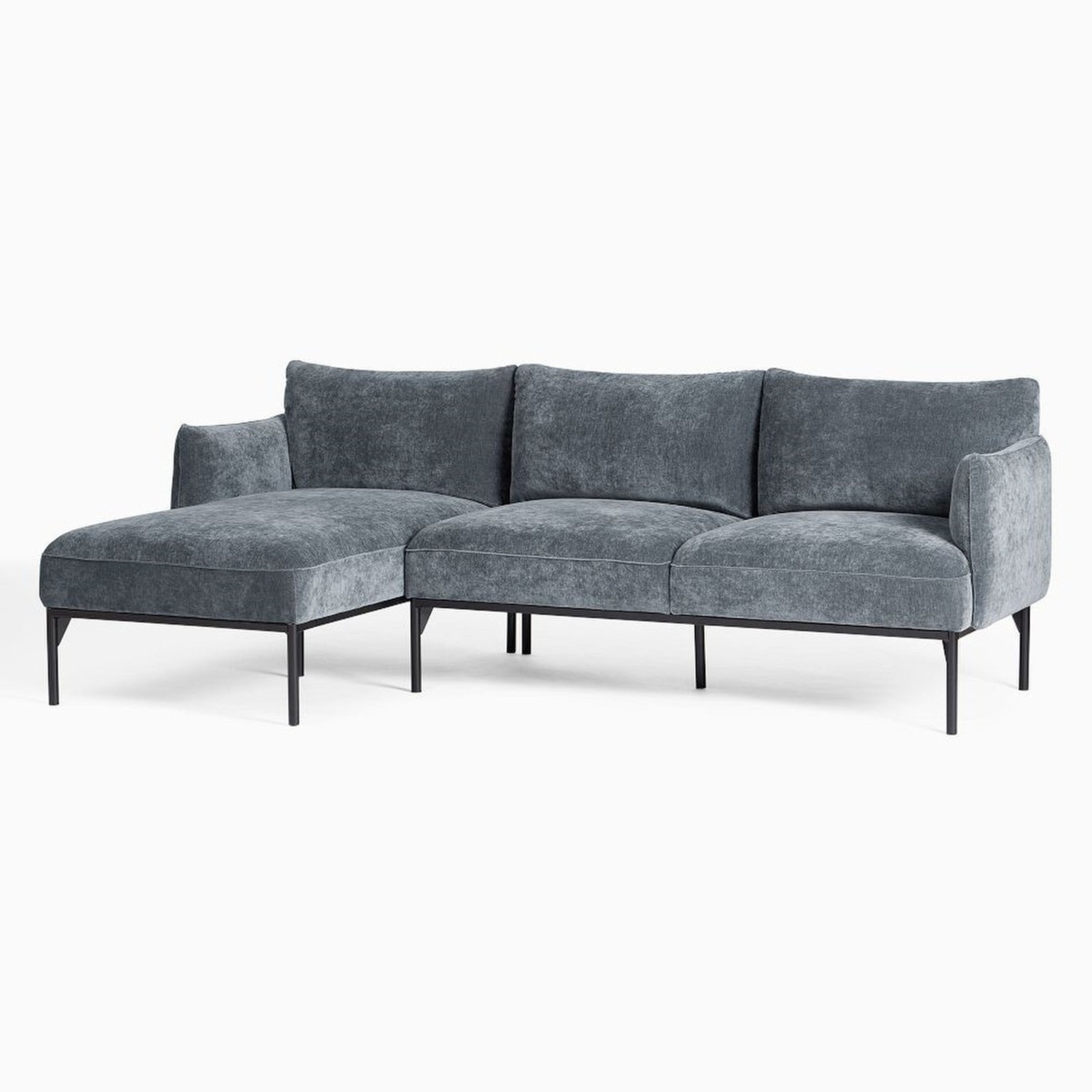 West Elm Penn Sectional Left Chaise Slate - image-12