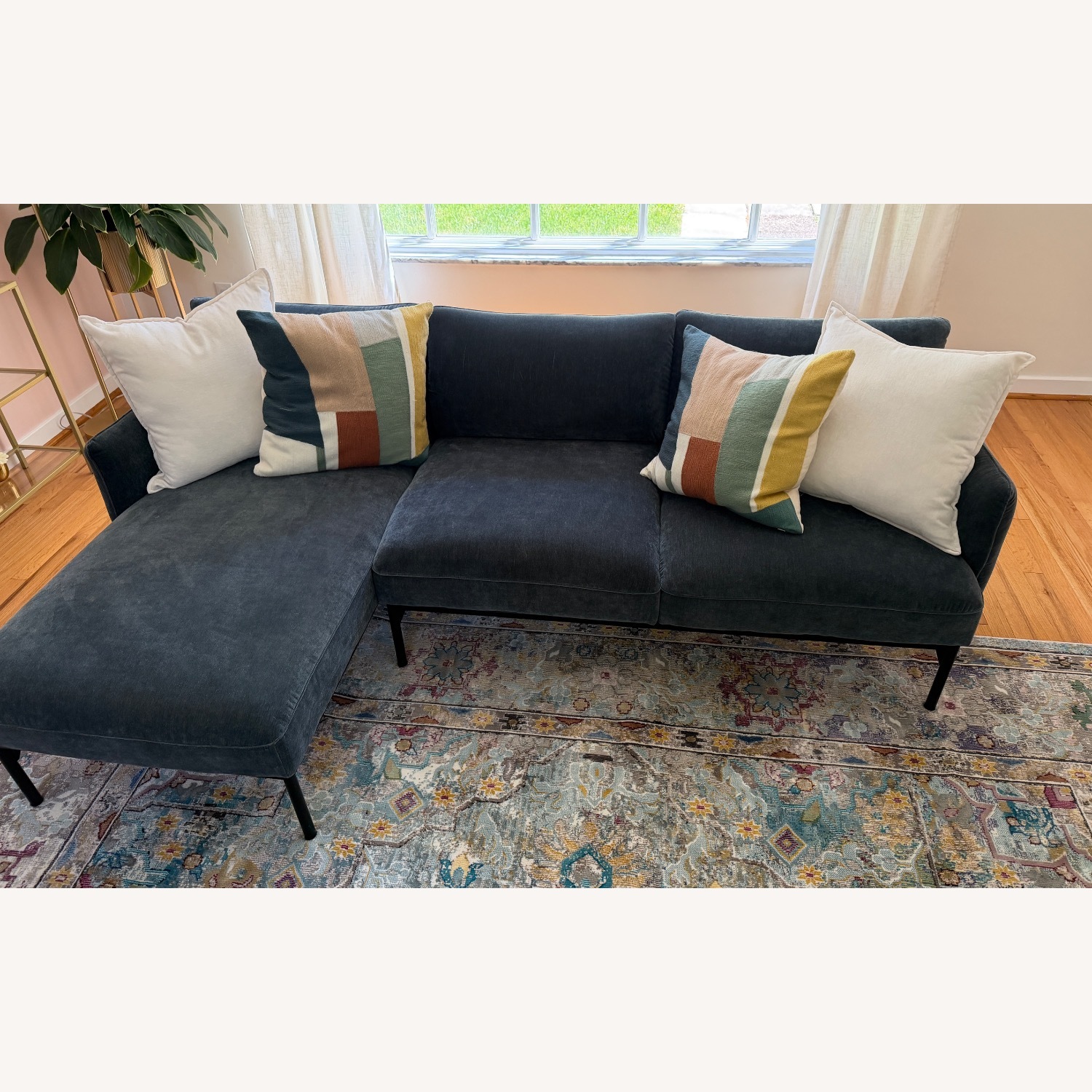 West Elm Penn Sectional Left Chaise Slate - image-3
