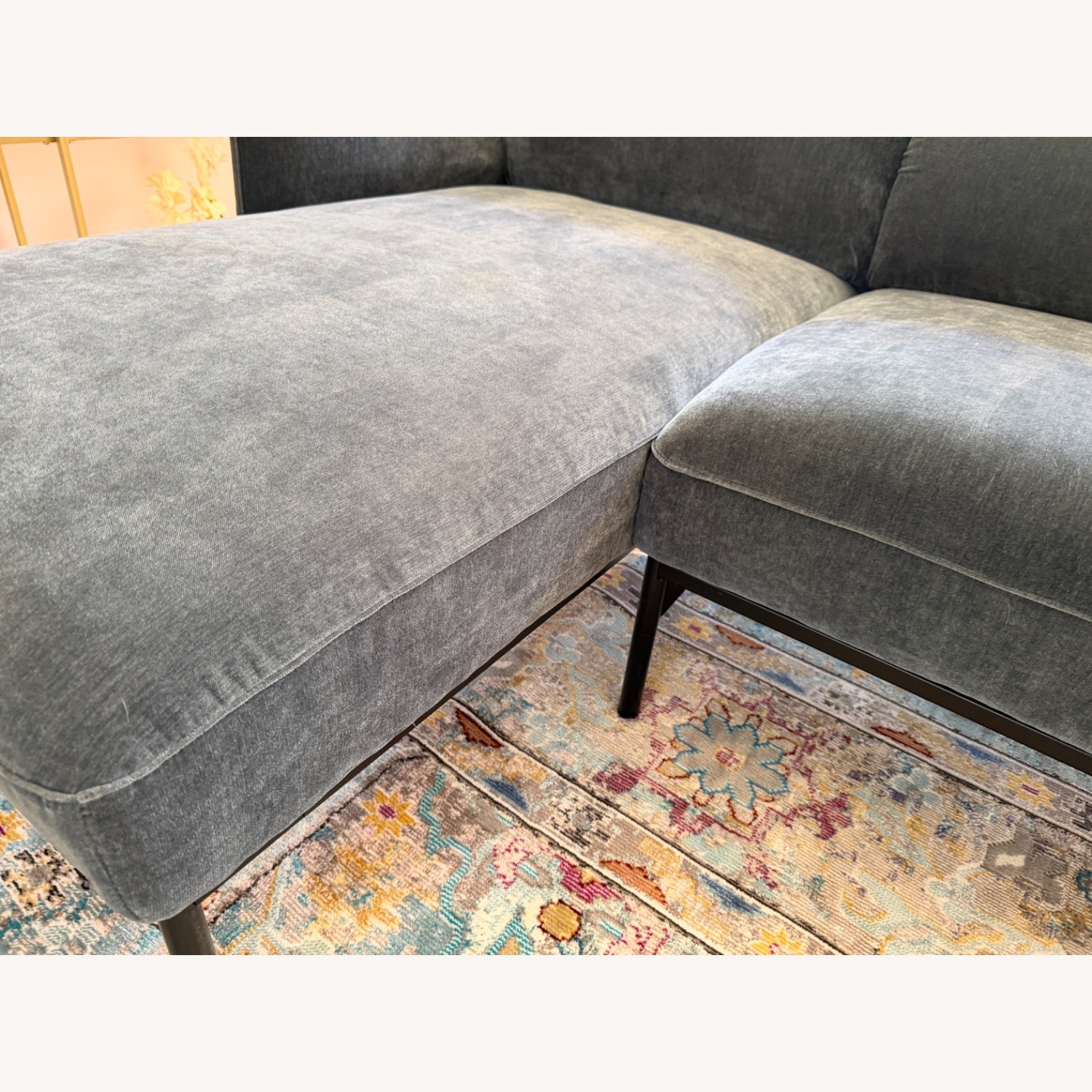 West Elm Penn Sectional Left Chaise Slate - image-11