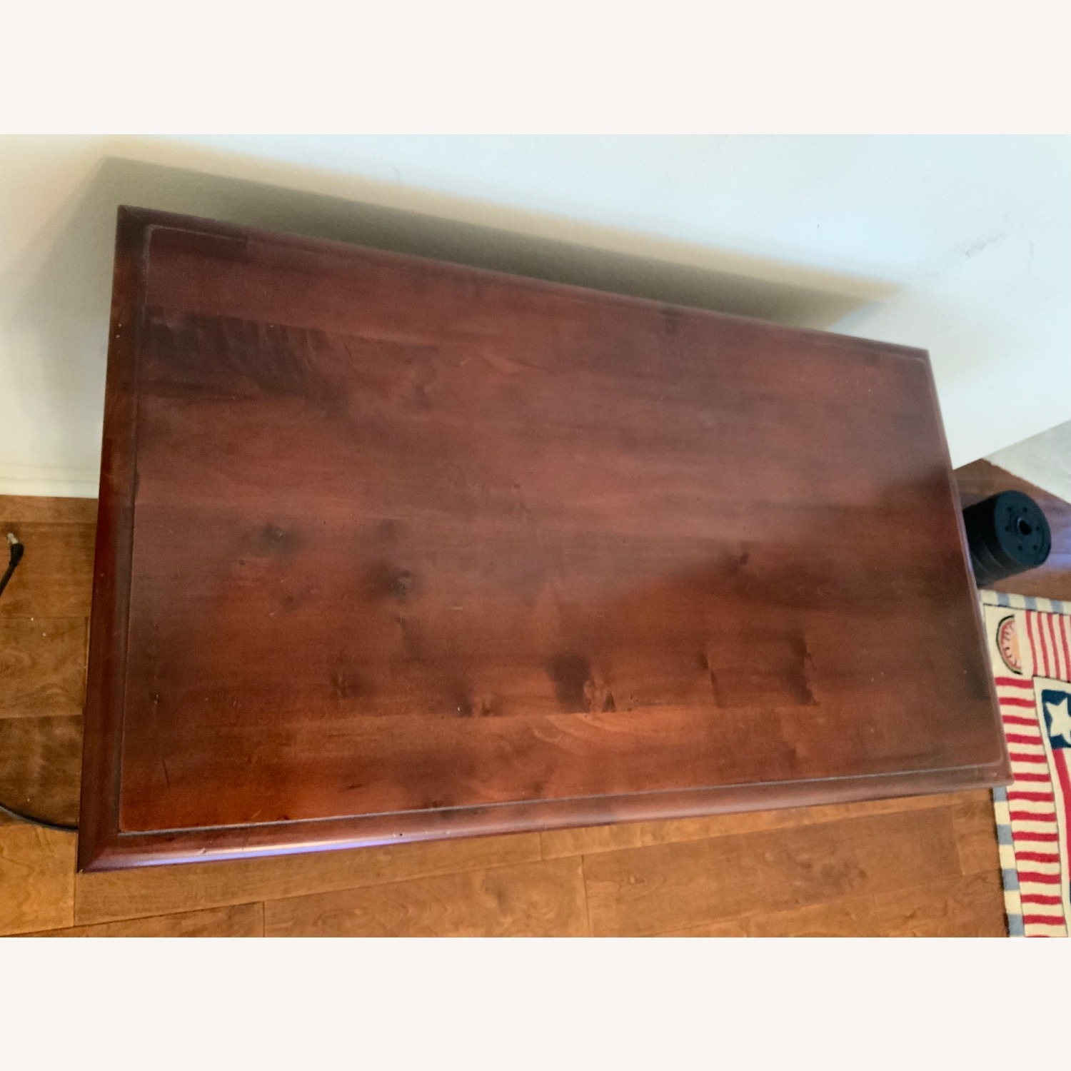 Ethan Allen Dark Brown Wood Side Table - image-3