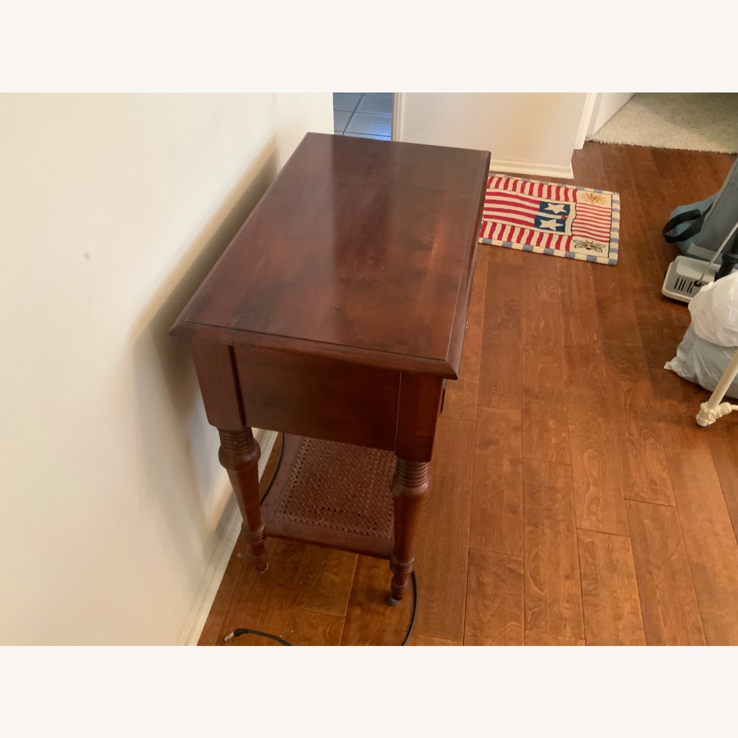 Ethan Allen Dark Brown Wood Side Table - image-4