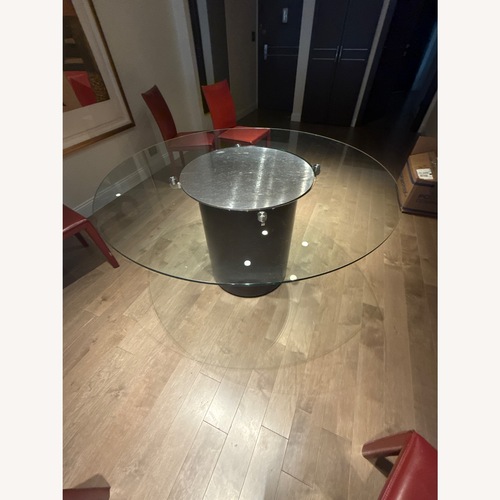 Used BoConcept Silver Glass Dining Table for sale on AptDeco