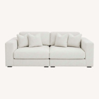 Rove Concepts White 2 Piece Sectional
