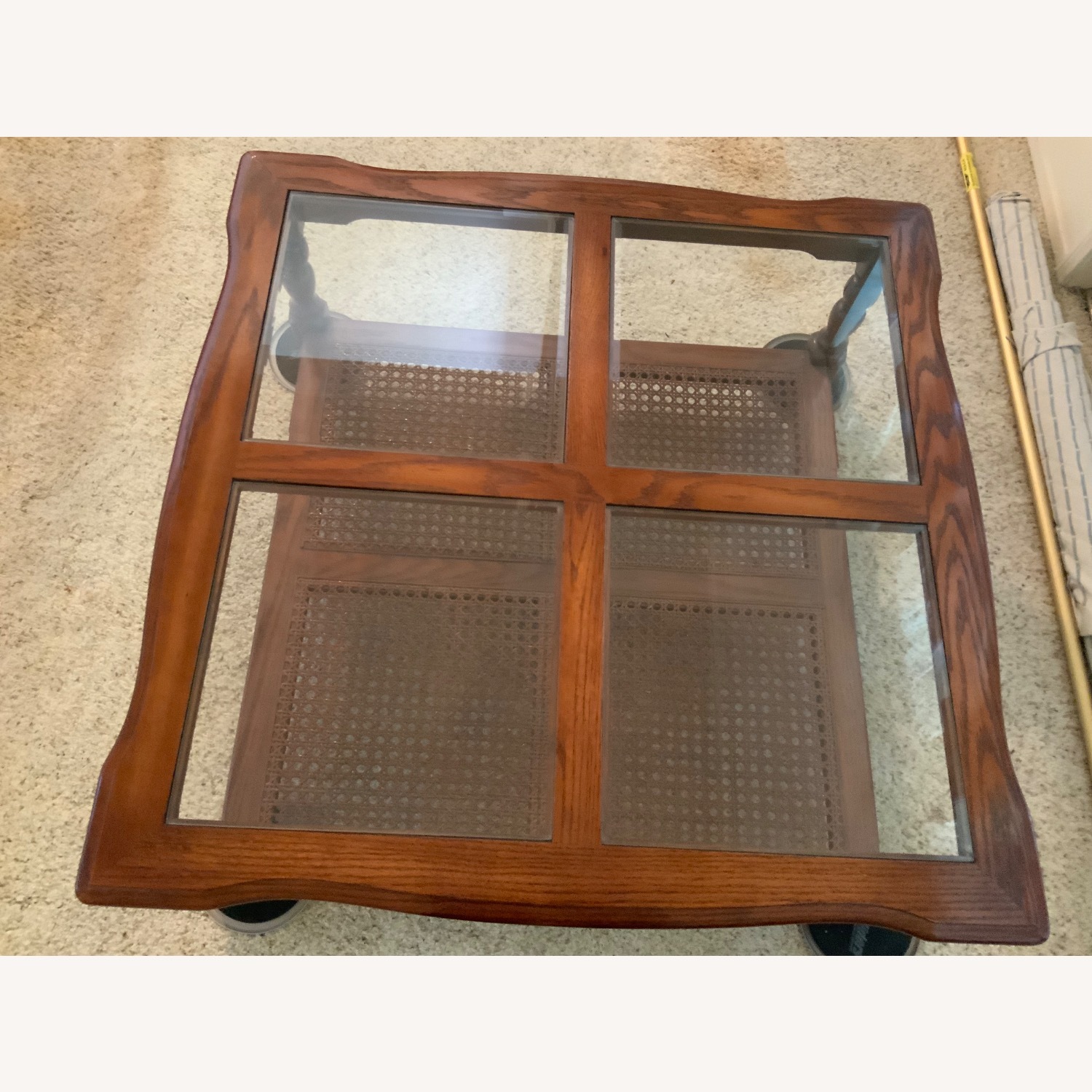 Dark Brown Wood Coffee Table - image-4