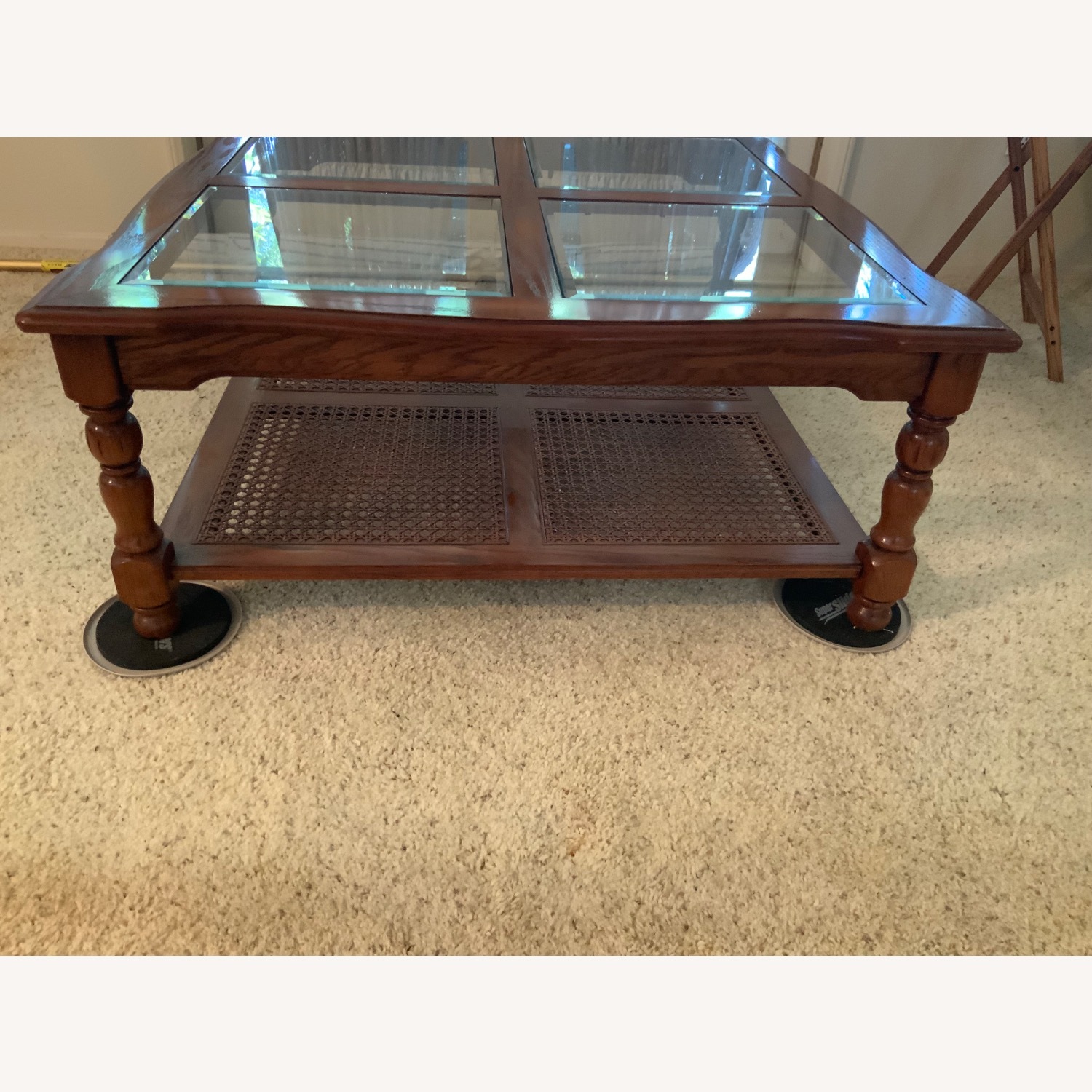 Dark Brown Wood Coffee Table - image-2