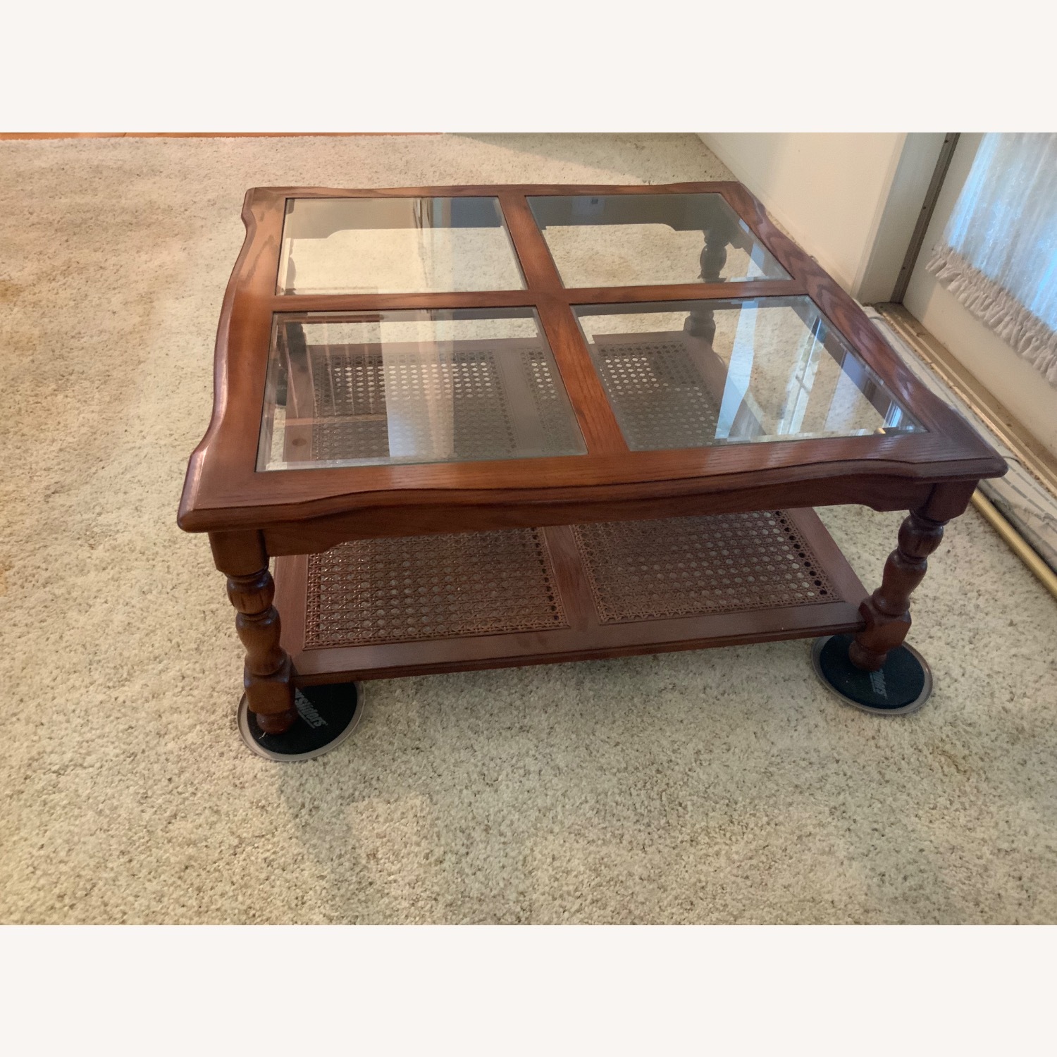 Dark Brown Wood Coffee Table - image-3