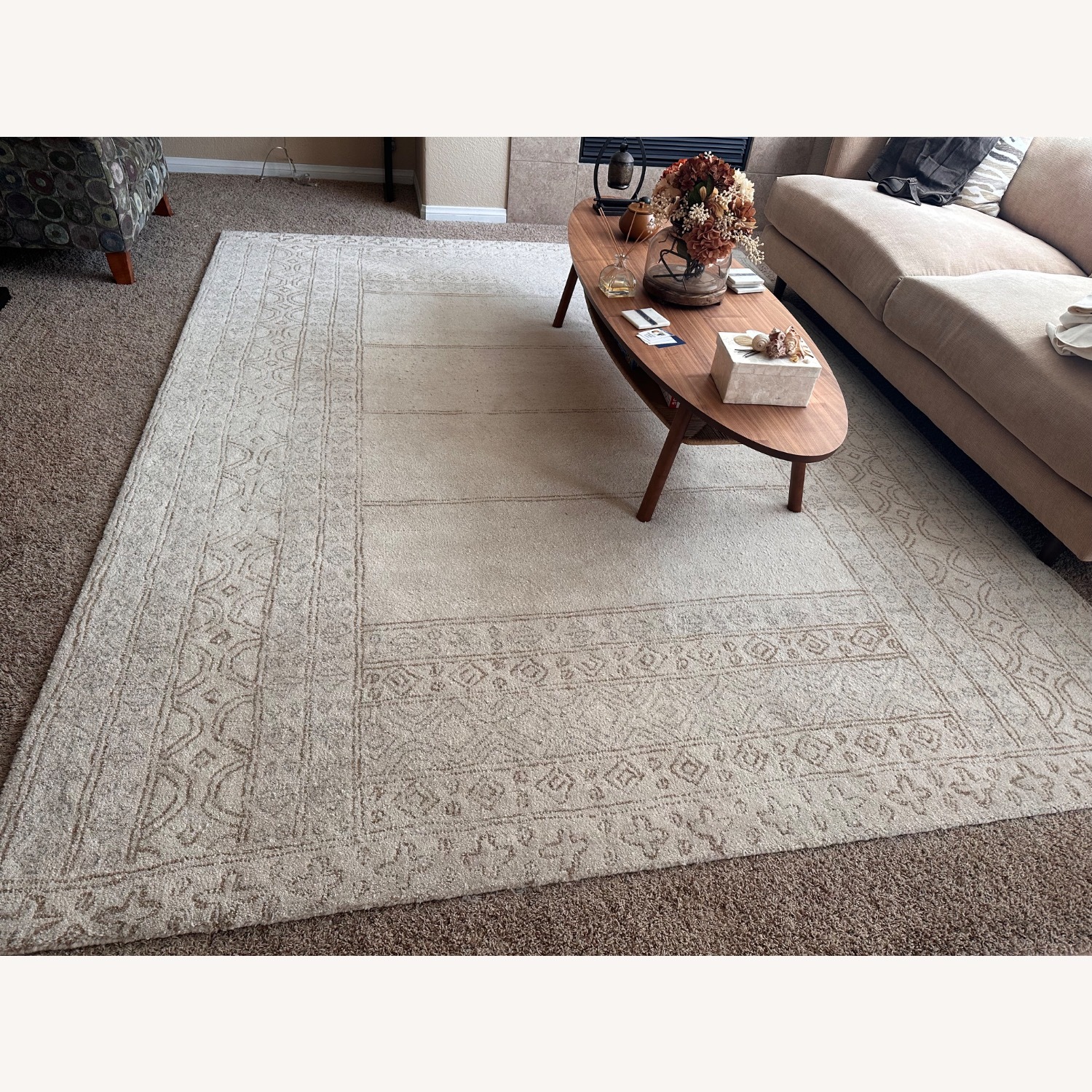 Living Spaces Natural Fabric 3+ Seater Sofa - image-2