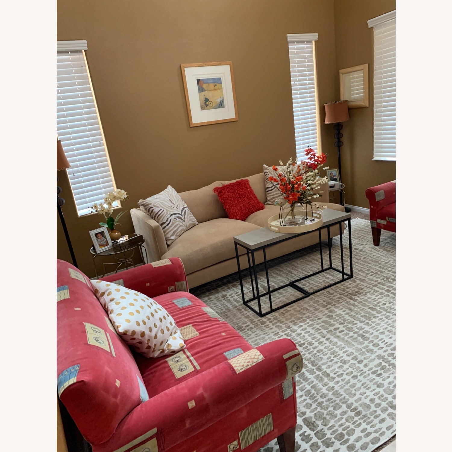 Living Spaces Natural Fabric 3+ Seater Sofa - image-3