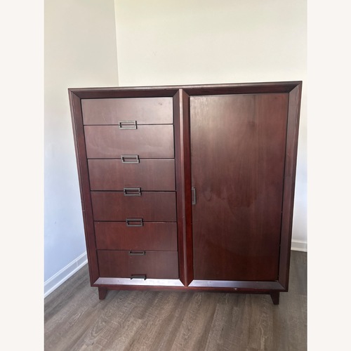 Used Raymour & Flanigan Dark Brown Dresser for sale on AptDeco