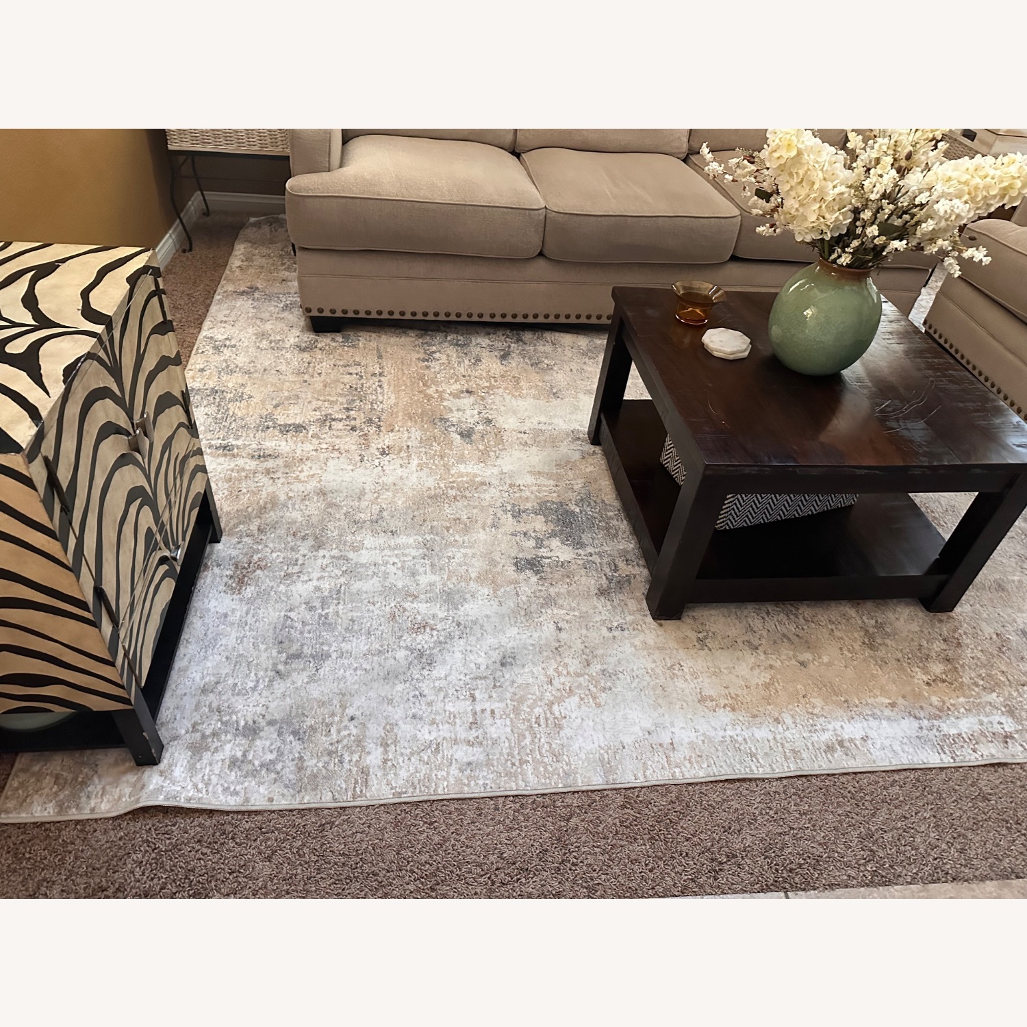 Dark Brown Wood Coffee Table - image-2
