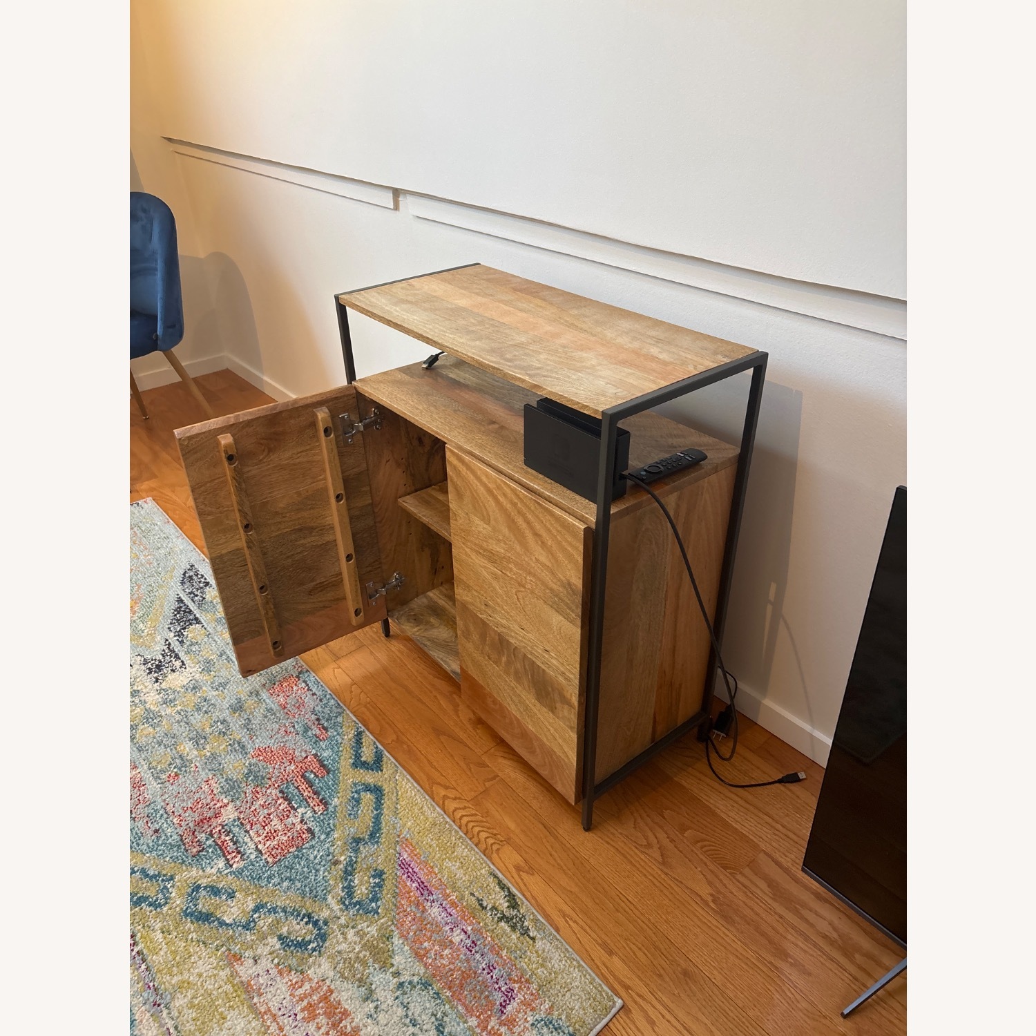 West Elm Natural Wood Media Storage - image-3