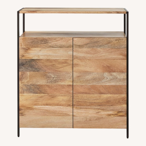 Used West Elm Natural Wood Media Storage for sale on AptDeco