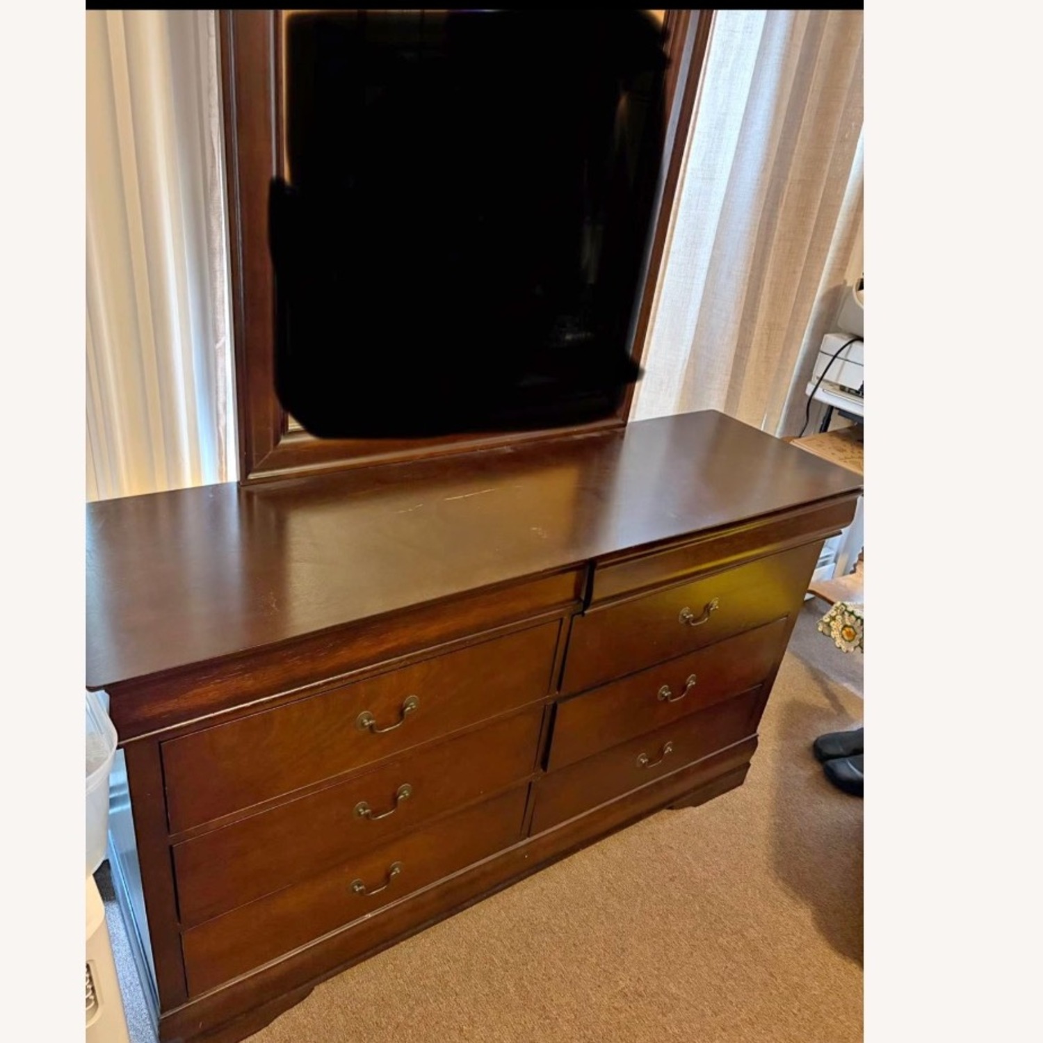 Vintage/Antique Finds Dark Brown Wood Dresser - image-1