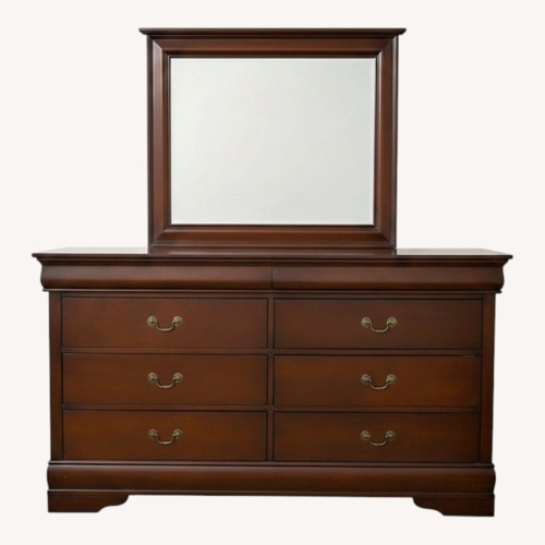 Used Vintage/Antique Finds Dark Brown Wood Dresser for sale on AptDeco
