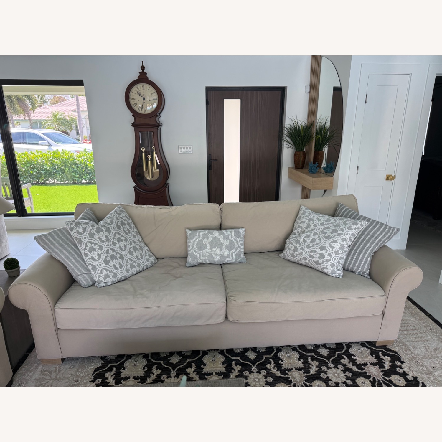 Restoration Hardware Camelback Upholstered Sofa - image-2
