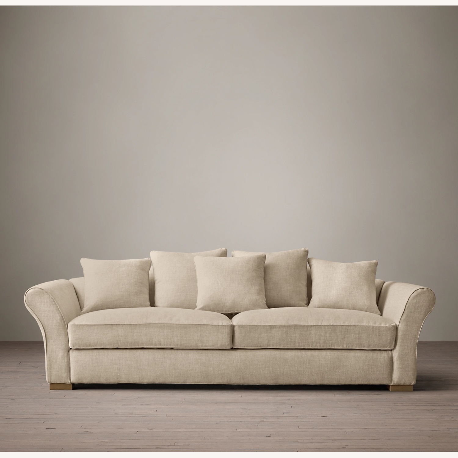 Restoration Hardware Camelback Upholstered Sofa - image-4
