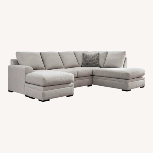 Used Ashley Furniture Light Gray 3+ Piece Sectional for sale on AptDeco
