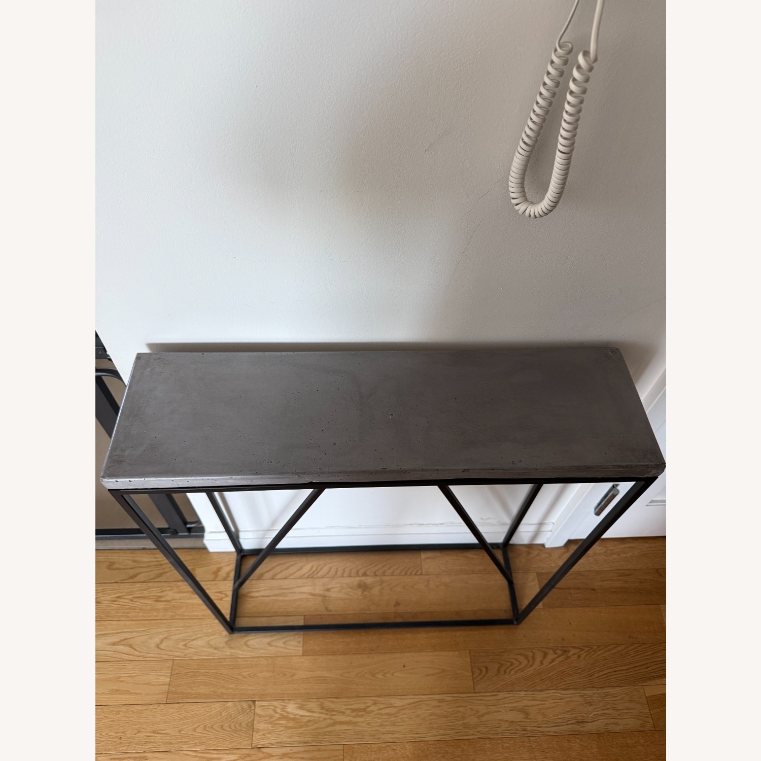 West Elm Light Gray Concrete Side Table - image-3