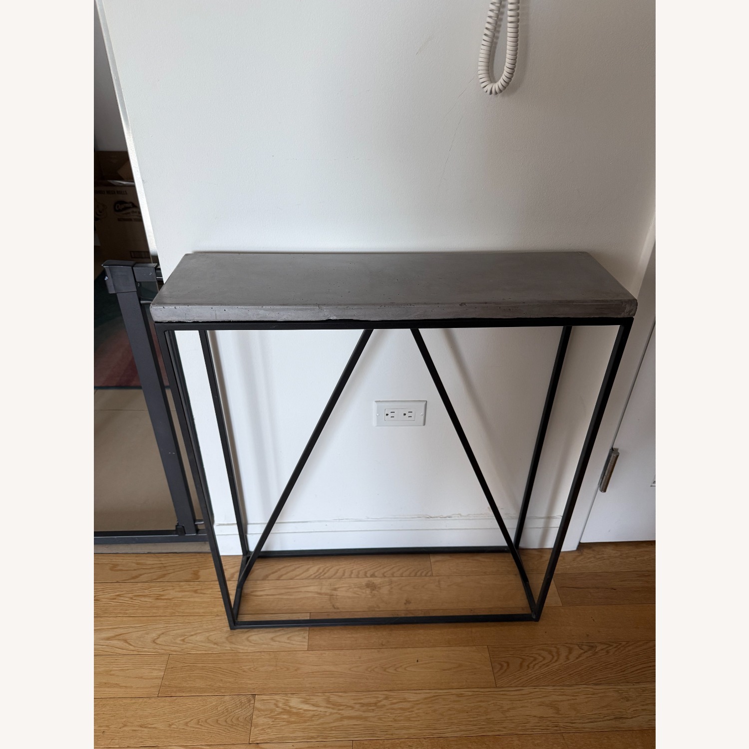 West Elm Light Gray Concrete Side Table - image-2